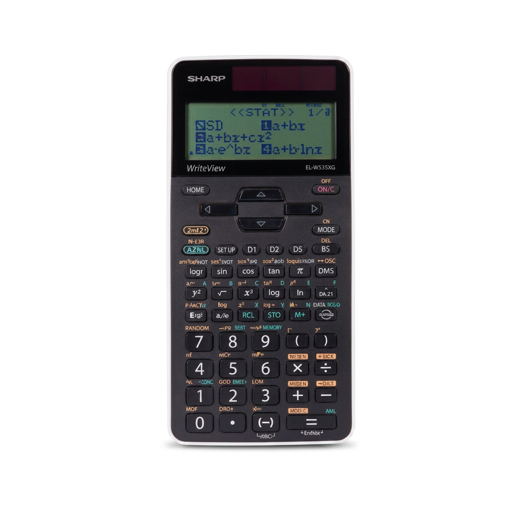 A high-resolution photograph of the Sharp EL-W535XG-WH scientific calculator, model number ELW535XGWH, centered on a pure white background.